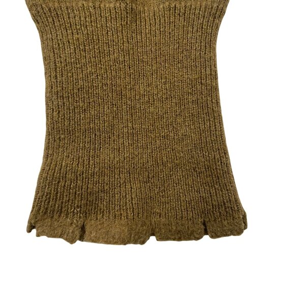 Isabel Marant Étoile Klea Sweater S Olive Wool blend pleated padded shoulder - Picture 14 of 15